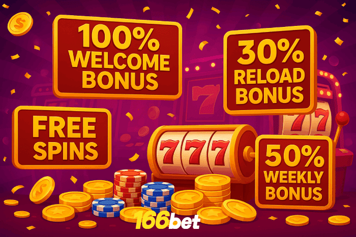 Bônus de cassino móvel 166BET com apostas online